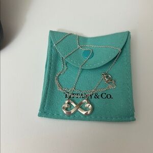 Tiffany & Co. Paloma Picasso Silver Infinity Heart Pendant Necklace